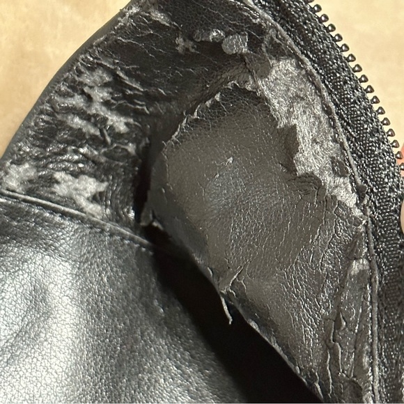 Antonio Melani Black Leather Heeled Booties Size 9 Noleta 3" Heel Ankle Boots - Picture 13 of 16